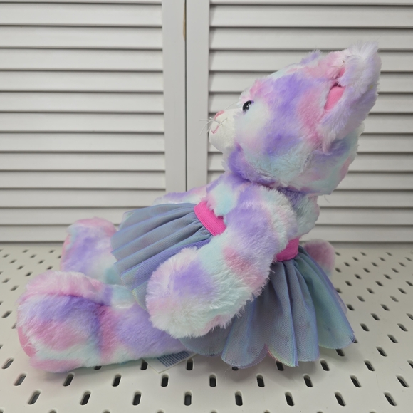 BUILD-A-BEAR Pastel Swirl Kitty 16" Plush‎ Toy 2017 Coquette Core With Tutu Gift - Picture 5 of 12